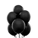 Globos lisos negros R9  látex 25 un