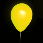 Globos lisos flúor amarillo R9 látex 25un