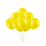 Globos lisos amarillos R9  látex 50 un