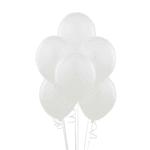 Globos lisos R9 blancos  látex 50 un
