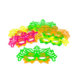 Antifaz de cartón flúor 6un
