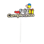 Topper feliz cumpleaños regalo cartón un