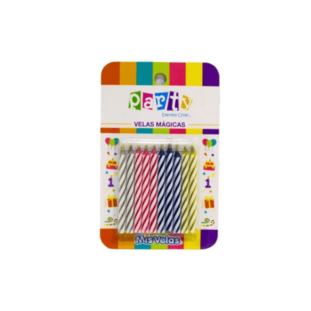 C-1147 Vela mágica colores 10un - Imagen 1
