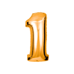 Globo número 1 dorado 32" un