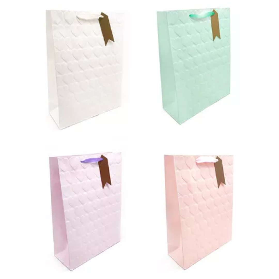 Bolsa corazones relieve 30x40 Bolsa relieve corazón 30x40cm un - Imagen 1