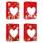 Bolsa de regalo ventana corazón 30x40 un