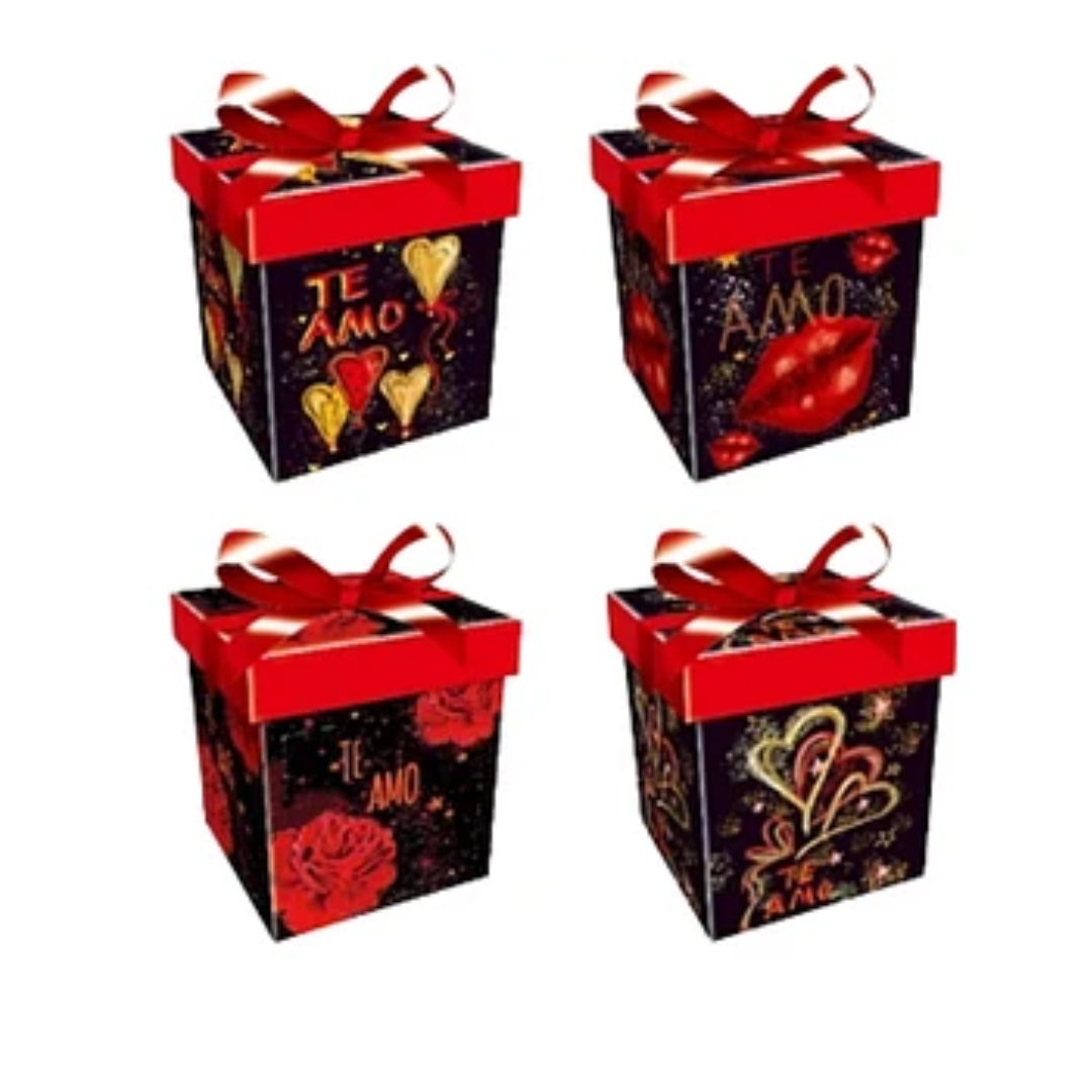 Caja te amo negra Caja 15x15 te amo negra un - Imagen 1