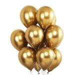 Globo R12 chrome dorado 12un