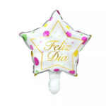Globo 10" estrella feliz día un