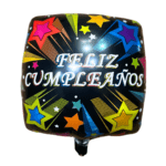 Globo 45cm FC cuadrado negro un