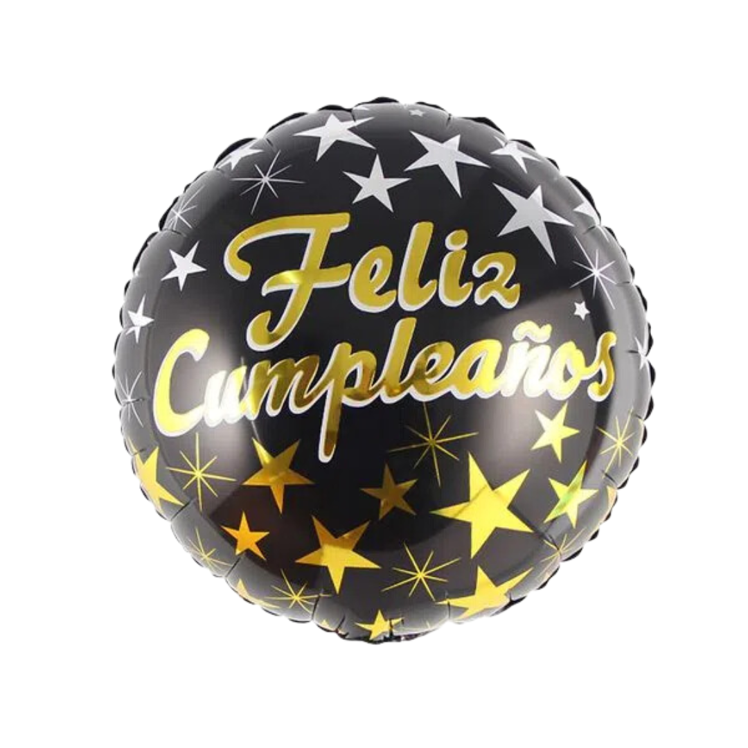 Globo feliz cumpleaños es Globo 45cm FC estrellas un - Imagen 1