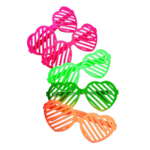 Lentes flúor corazones 5un