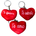 Llavero corazón terciopelo 12cm un