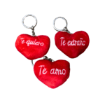 Llavero corazón terciopelo 6cm un