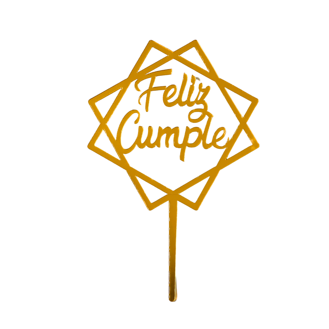 Topper feliz cumple Topper feliz cumple cuadrado un - Imagen 1