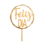 Topper feliz día círculo un