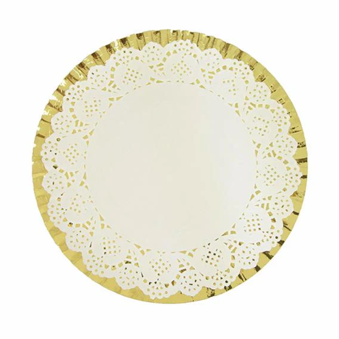 bandeja dorada 33 Bandeja redonda golden 33cm un - Imagen 1