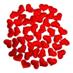 Pétalos corazón rojo 2cm 100un