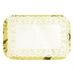 Bandeja rectangular G. dorada un