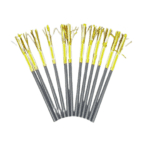 Bombillas con fleco dorada 12un