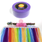 Cinta faldón tela 27m lila un