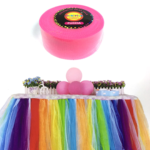 Cinta faldón tela 27m fucsia un