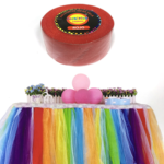 Cinta faldón tela 27m rojo un