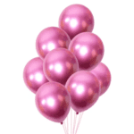 Globo R12 cromado rosado 10un