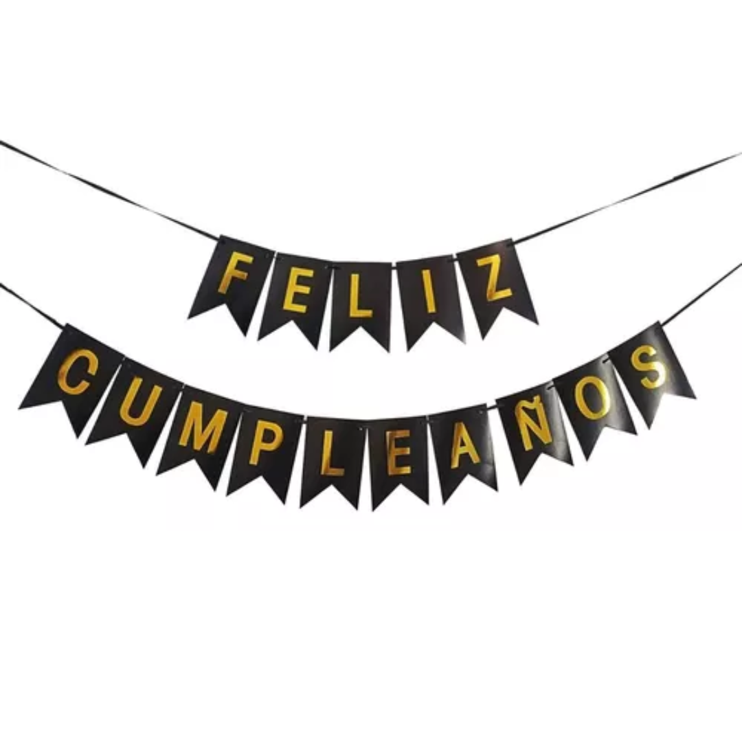 Guirnalda FC negra Guirnalda FC negro dorado met 4mt un - Imagen 1