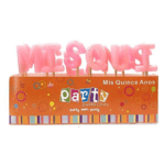 Vela 15 años colores un escarcha