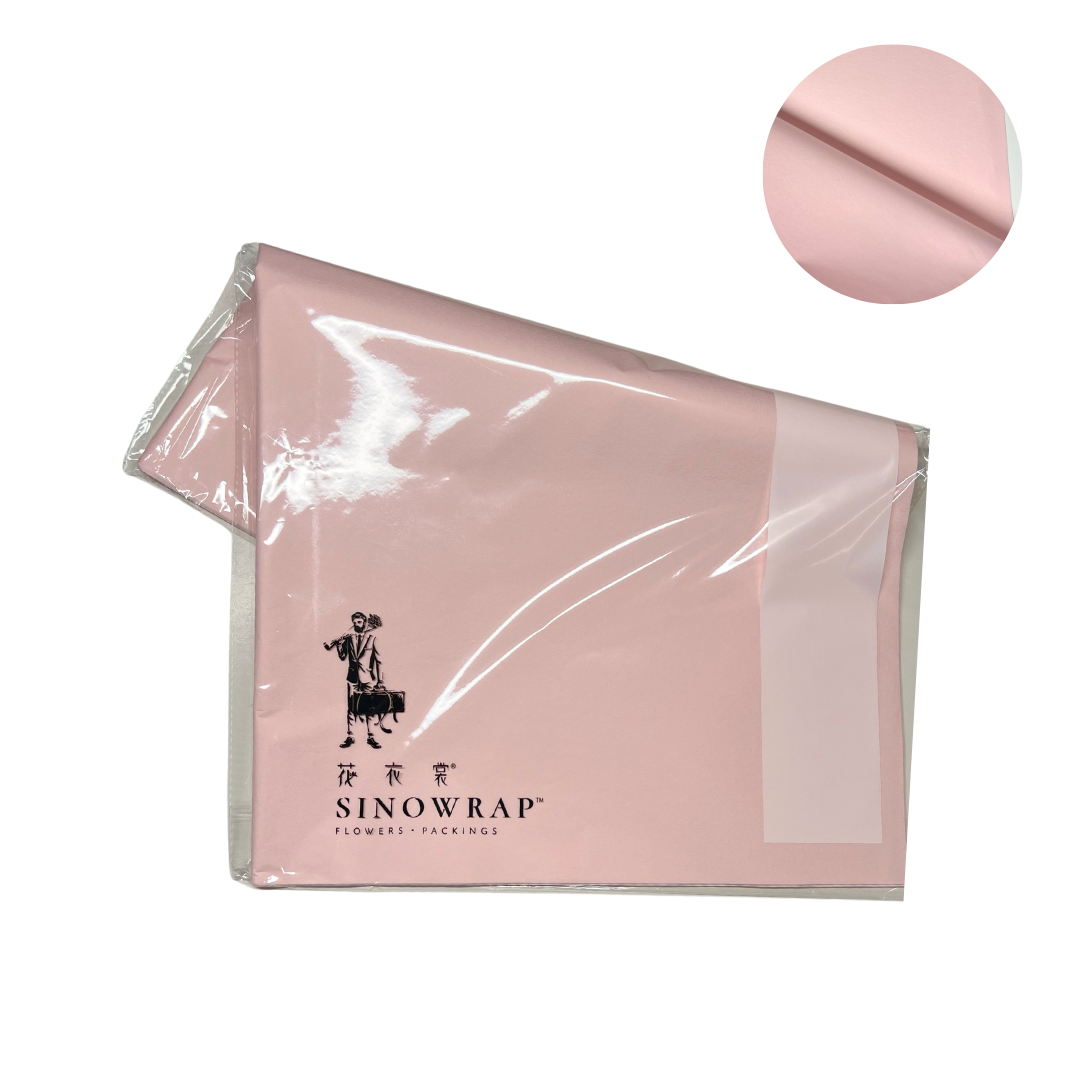 Papel rosado pastel Papel flores eco rosado pastel 40un - Imagen 1