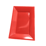 Bandeja rectangular roja 33x23cm 3un
