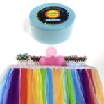 Cinta faldón tela 27m celeste un