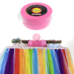 Cinta faldón tela 27m rosado un