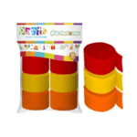 Festón amarillo/naranjo/rojo 6un