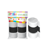 Festón blanco/negro 6un