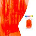 Cortina flúor naranja 2x1mt un