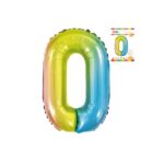 Globo número 0 colores 16" un