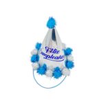 Gorro cono FC celeste pompones un