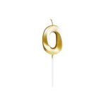 Vela dorada número 0 un