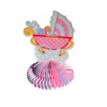 Centro de mesa baby shower coche un