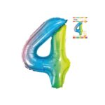 Globo número 4 colores 16″ un