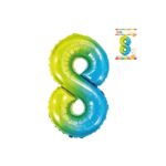 Globo número 8 colores 16″ un