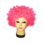 Peluca afro fucsia un