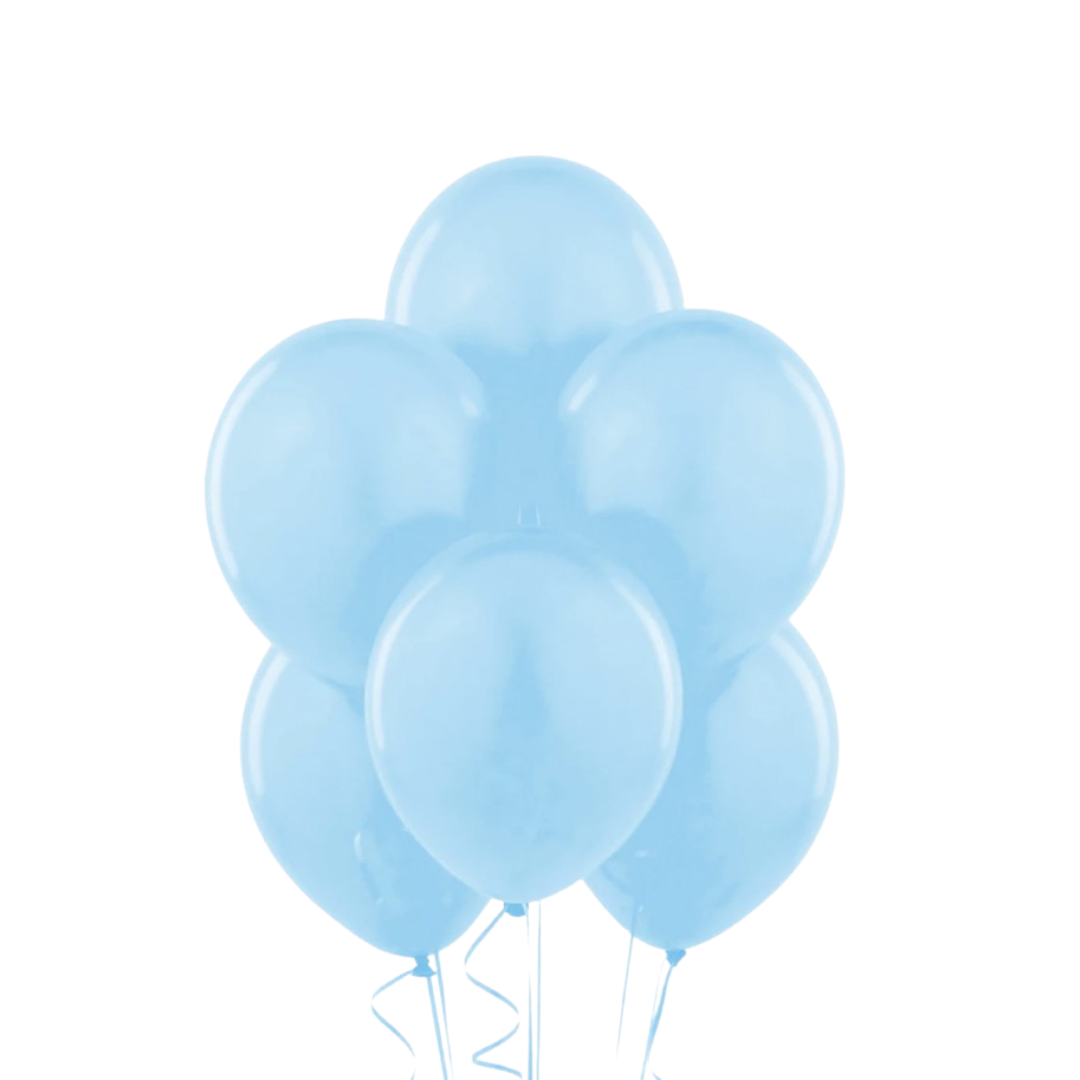 C-1075 Globo R12 celeste BIO 50un - Imagen 1