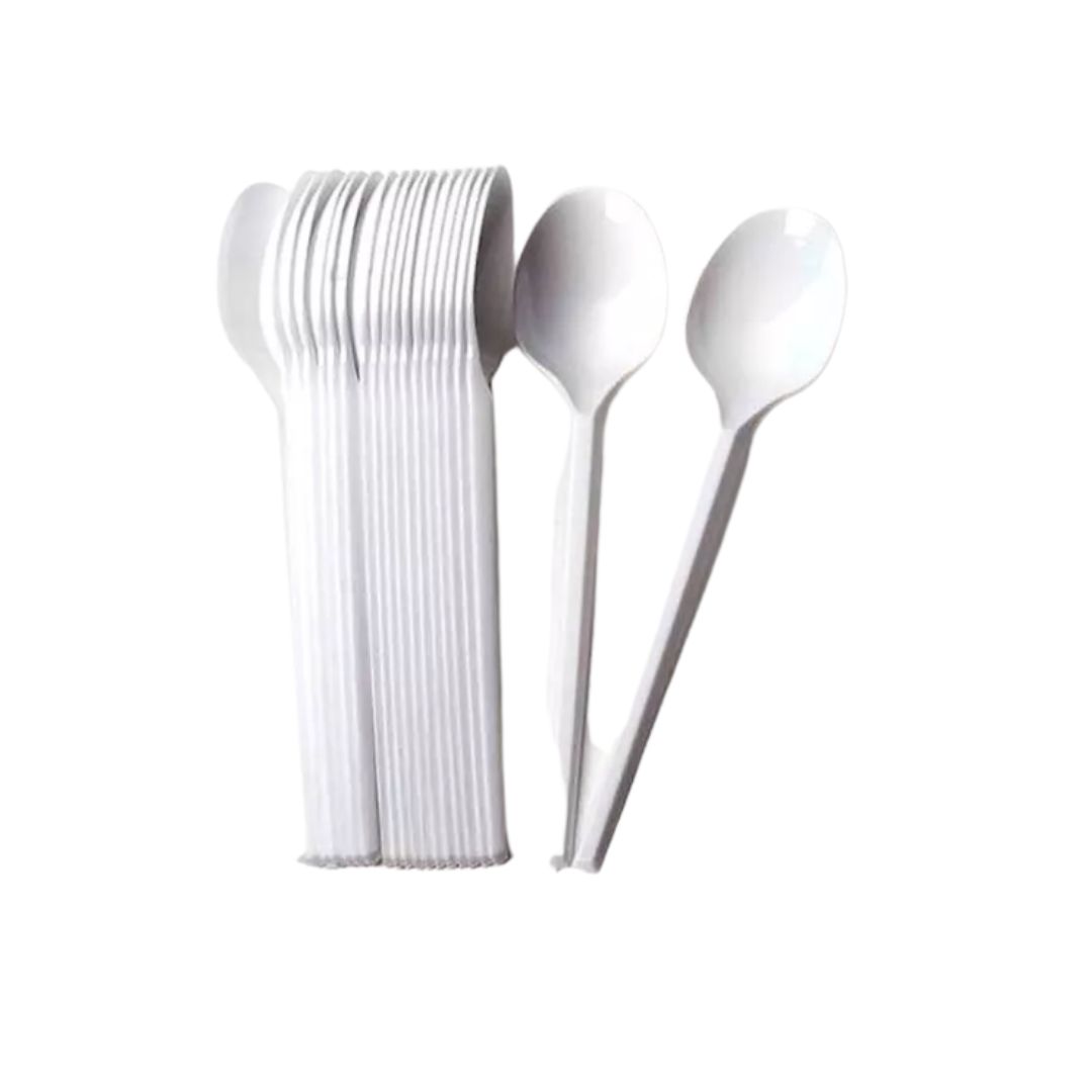 Cucharas blancas x100 Cuchara blanca 100un - Imagen 1