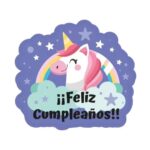 Piñata plana unicornio led un