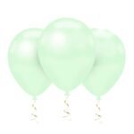 Globos lisos menta pastel R9 látex 25 un