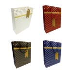 Bolsa de regalo lineas doradas 30x40cm un