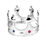Corona de rey plateada un